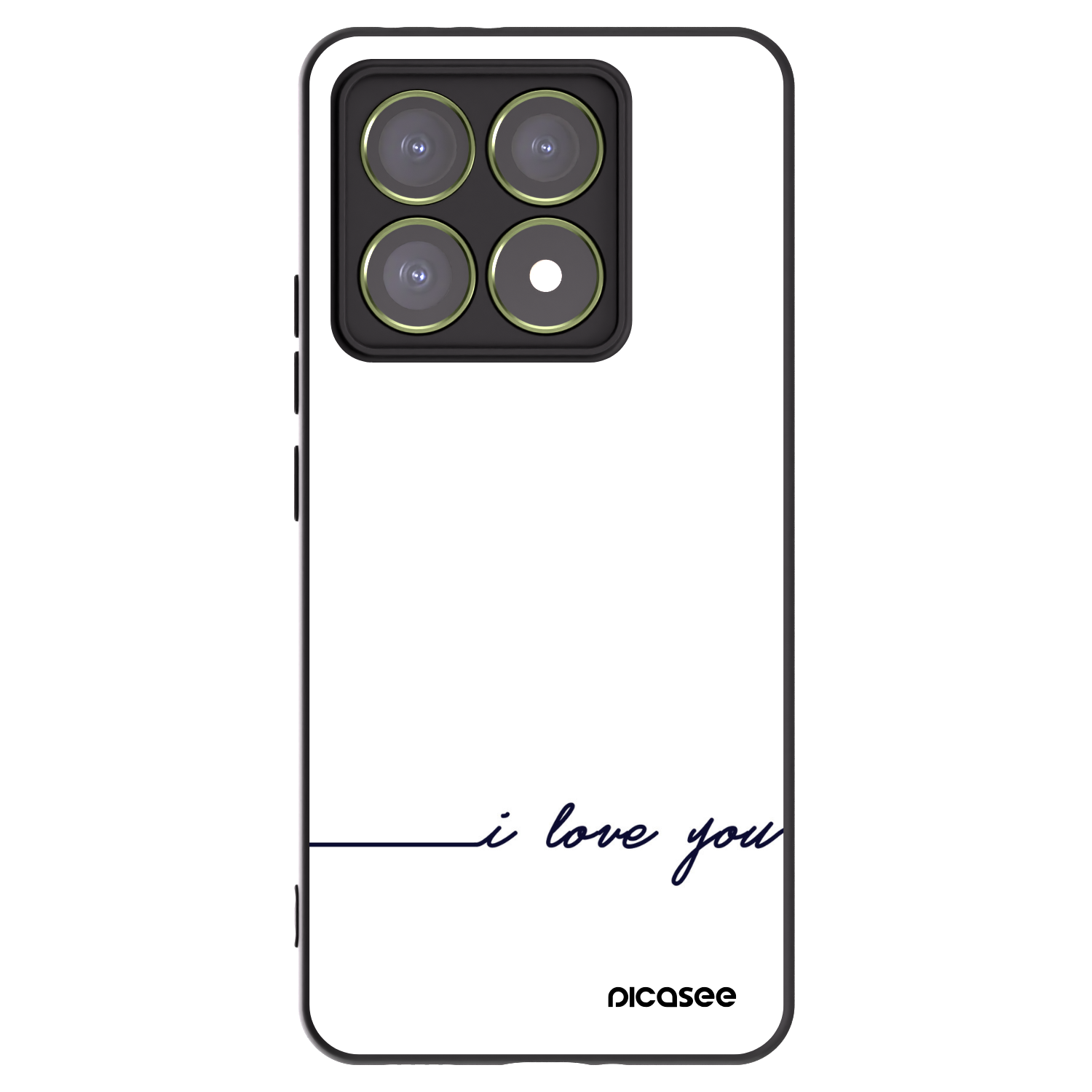 Picasee fekete szilikon tok az alábbi mobiltelefonokra Xiaomi 14T - I love you