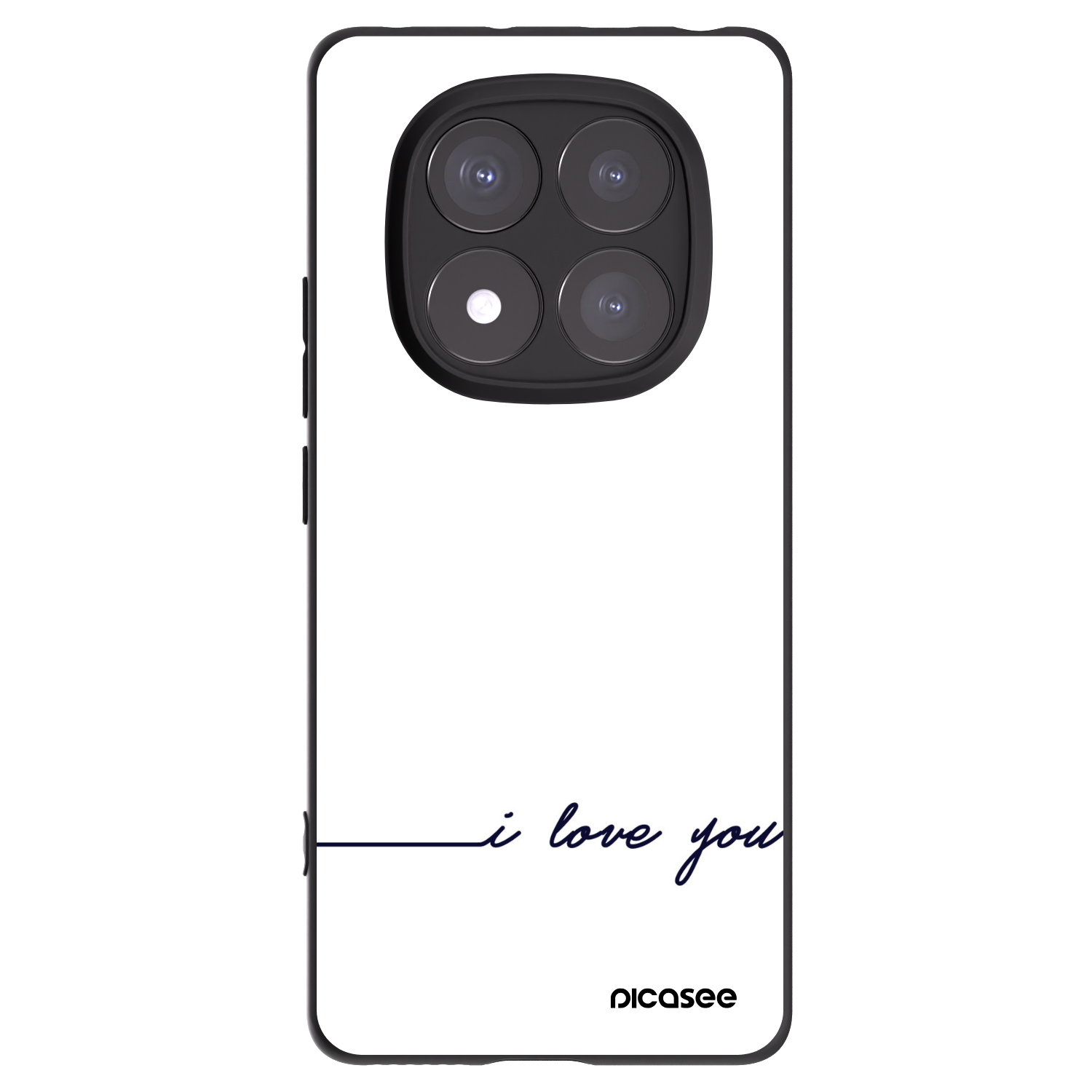 Picasee fekete szilikon tok az alábbi mobiltelefonokra Xiaomi Redmi Note 14 Pro 5G - I love you