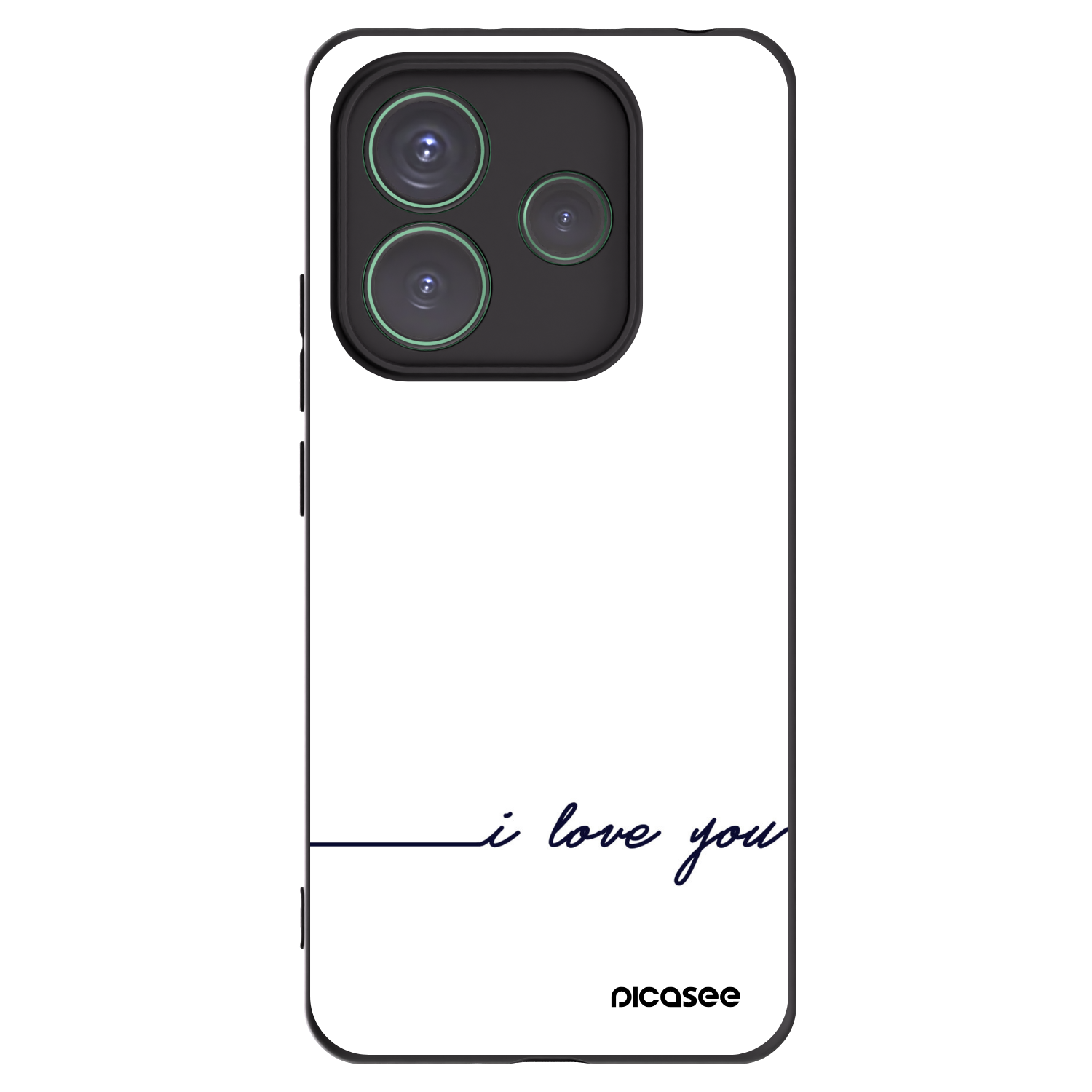 Picasee fekete szilikon tok az alábbi mobiltelefonokra Xiaomi Redmi Note 14 5G - I love you