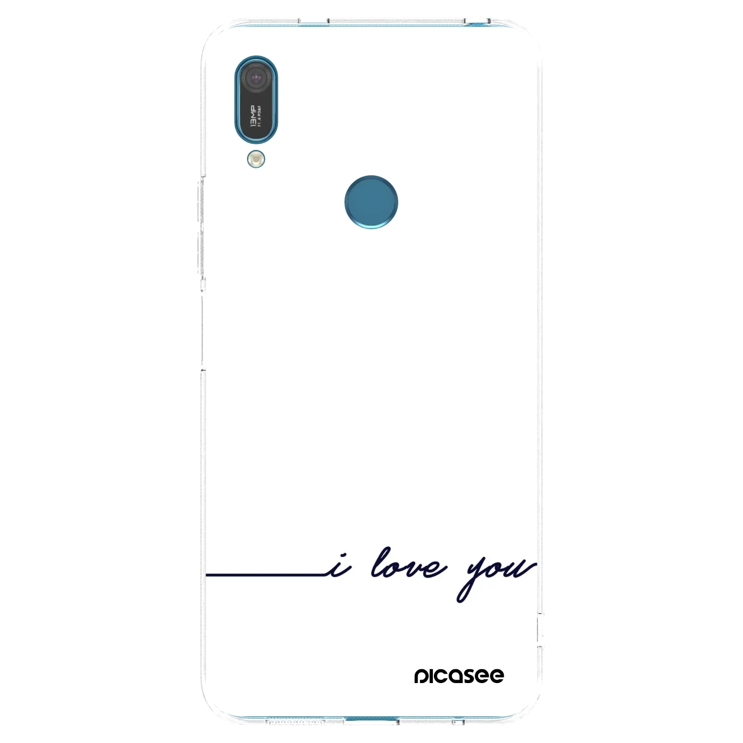 Picasee átlátszó szilikon tok az alábbi mobiltelefonokra Huawei Y7 2019 - I love you