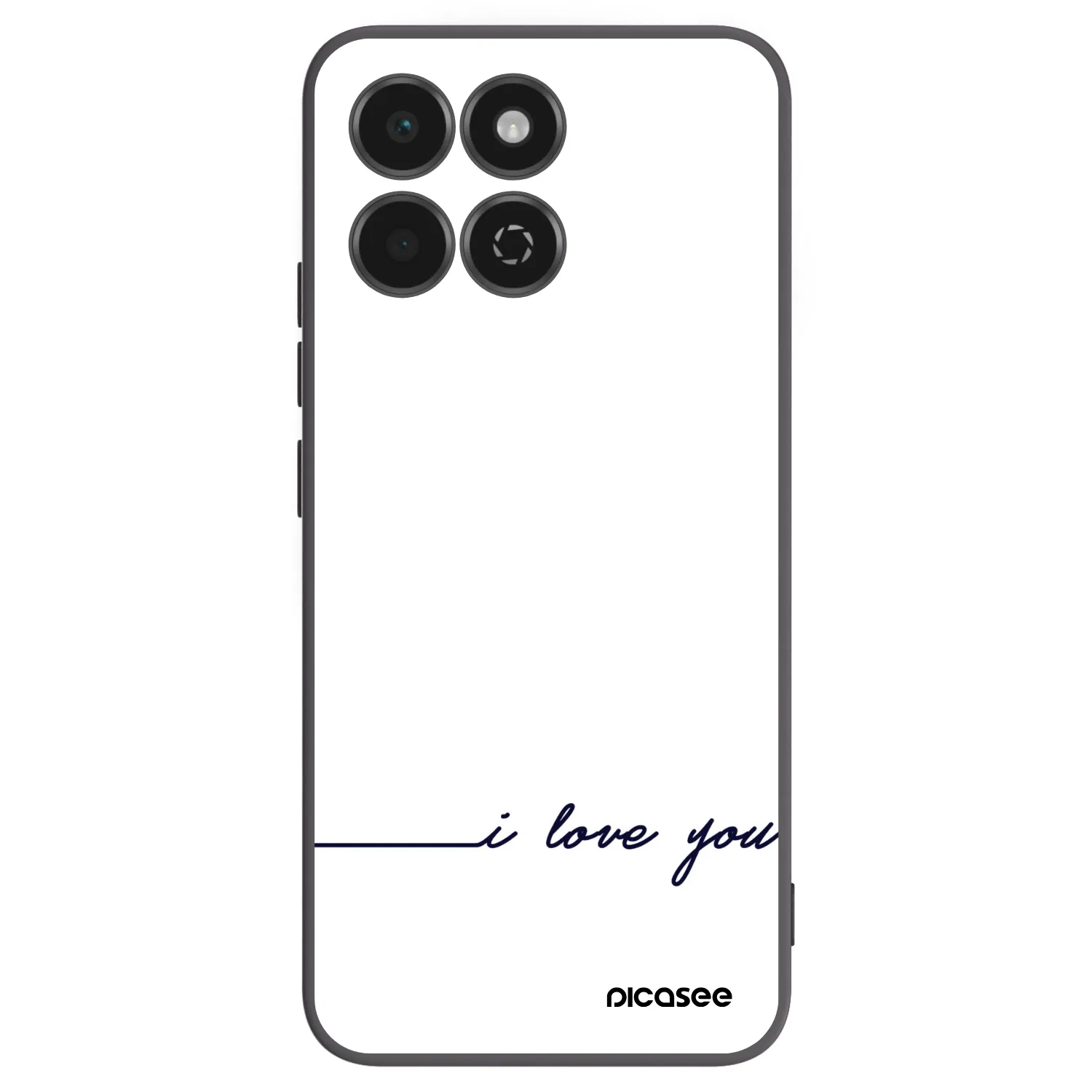 Picasee fekete szilikon tok az alábbi mobiltelefonokra Honor 200 Smart 5G - I love you