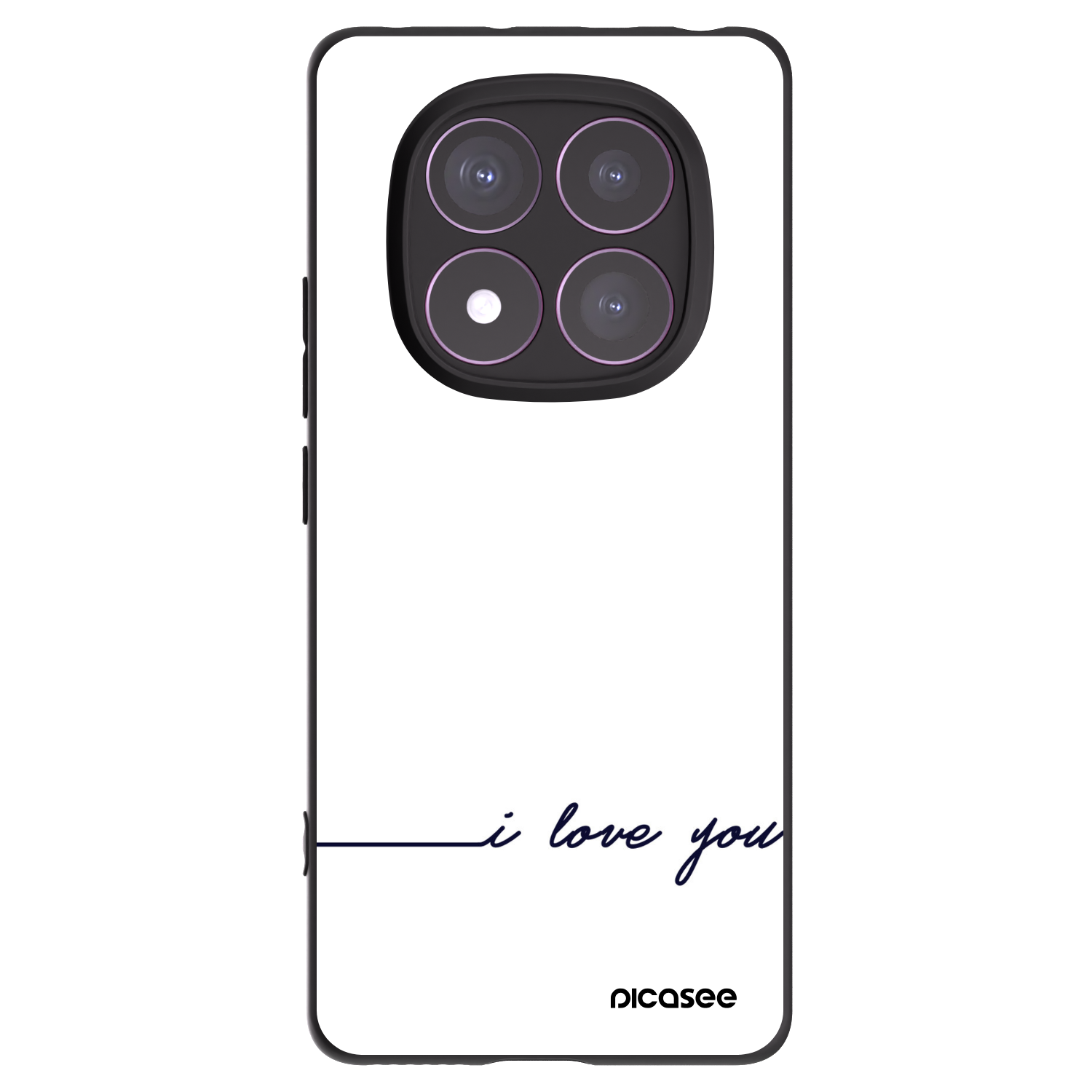 Picasee fekete szilikon tok az alábbi mobiltelefonokra Xiaomi Redmi Note 14 Pro 4G - I love you