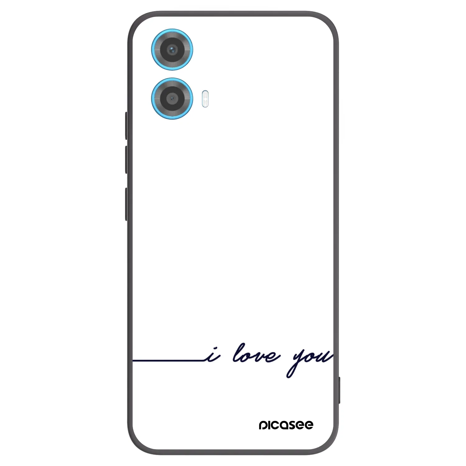 Picasee fekete szilikon tok az alábbi mobiltelefonokra Motorola Moto G34 5G - I love you