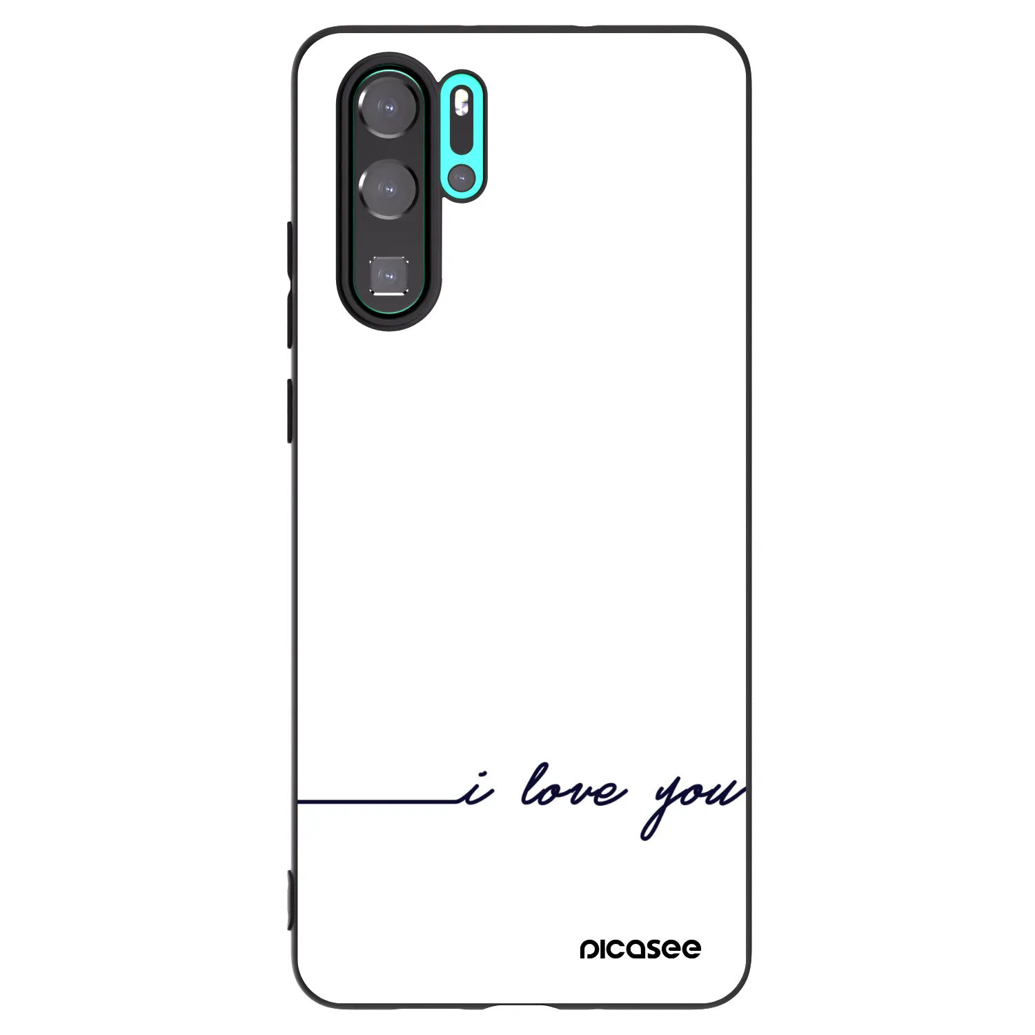 Picasee fekete szilikon tok az alábbi mobiltelefonokra Huawei P30 Pro - I love you