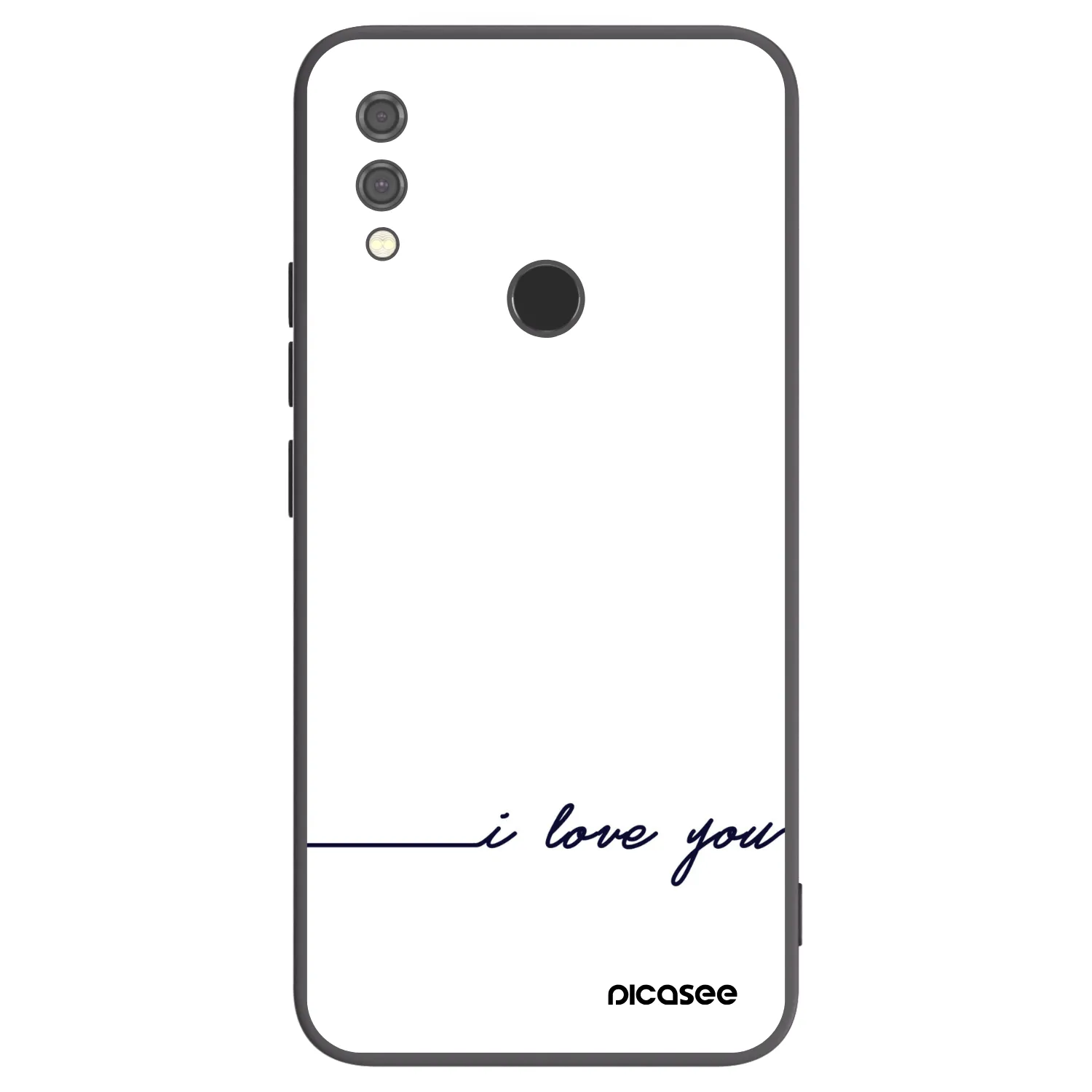 Picasee fekete szilikon tok az alábbi mobiltelefonokra Xiaomi Redmi Note 7 - I love you