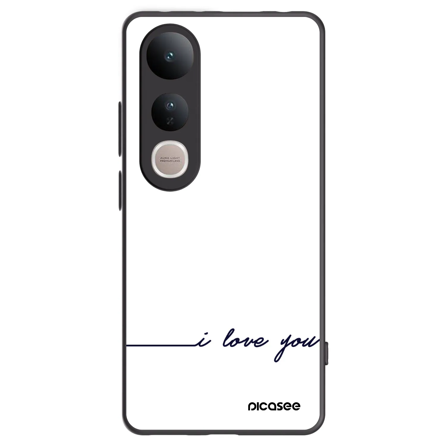 Picasee fekete szilikon tok az alábbi mobiltelefonokra Vivo V50 Lite 5G - I love you
