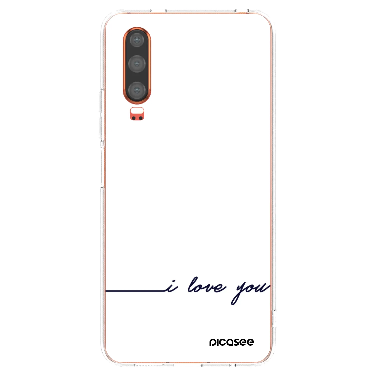 Picasee átlátszó szilikon tok az alábbi mobiltelefonokra Huawei P30 - I love you