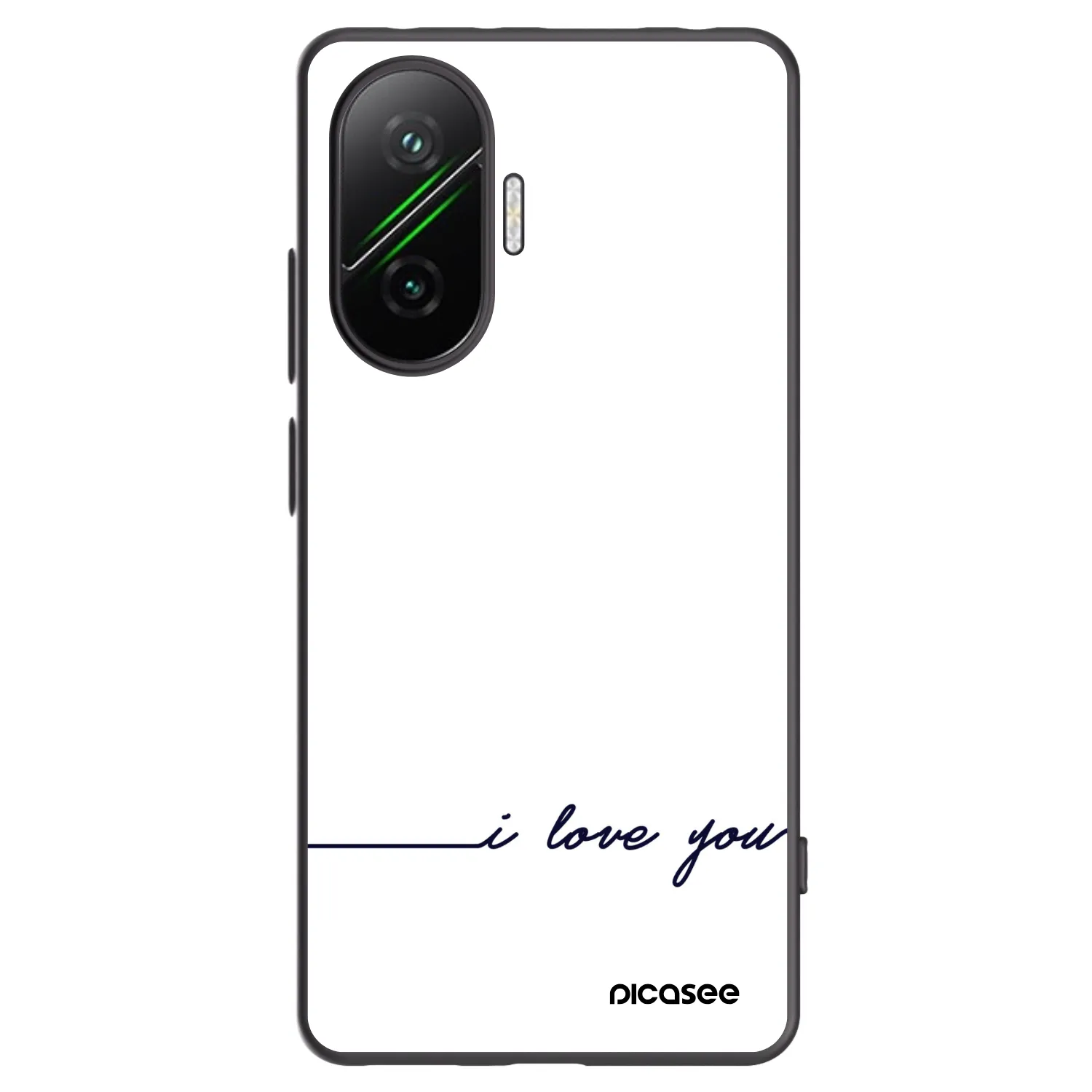 Picasee fekete szilikon tok az alábbi mobiltelefonokra Xiaomi Poco F7 Pro 5G - I love you