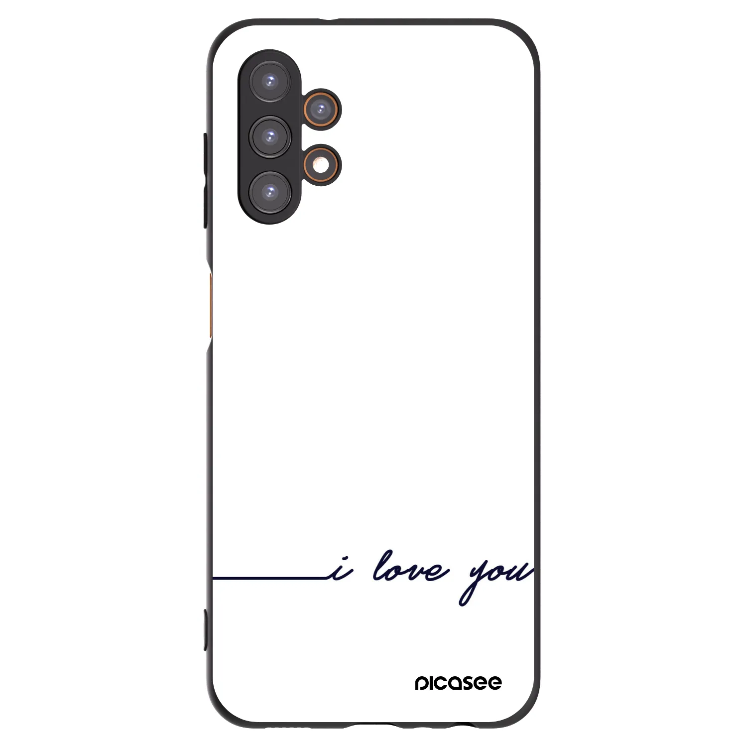 Picasee fekete szilikon tok az alábbi mobiltelefonokra Samsung Galaxy A13 5G - I love you