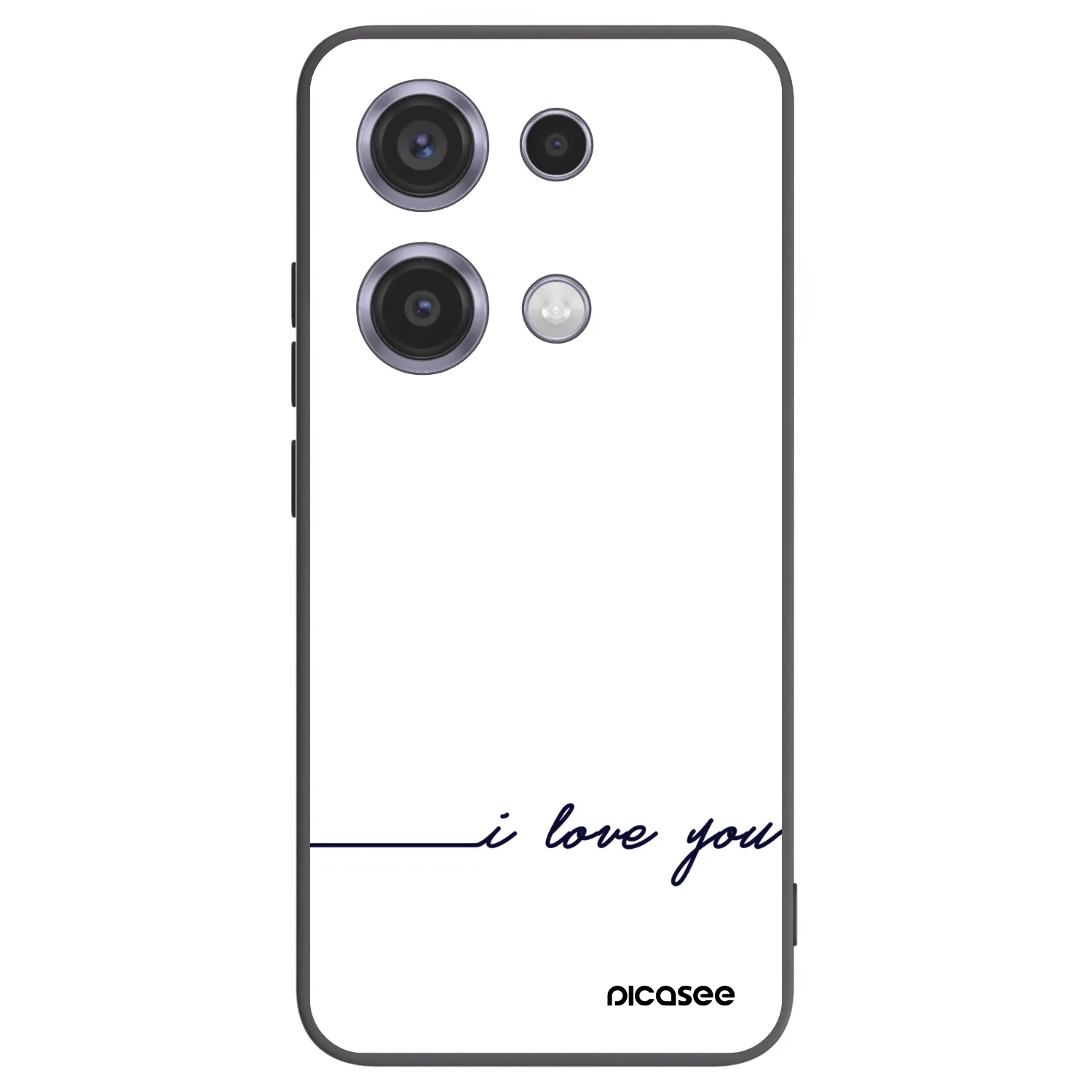 Picasee fekete szilikon tok az alábbi mobiltelefonokra Xiaomi Redmi Note 14S - I love you