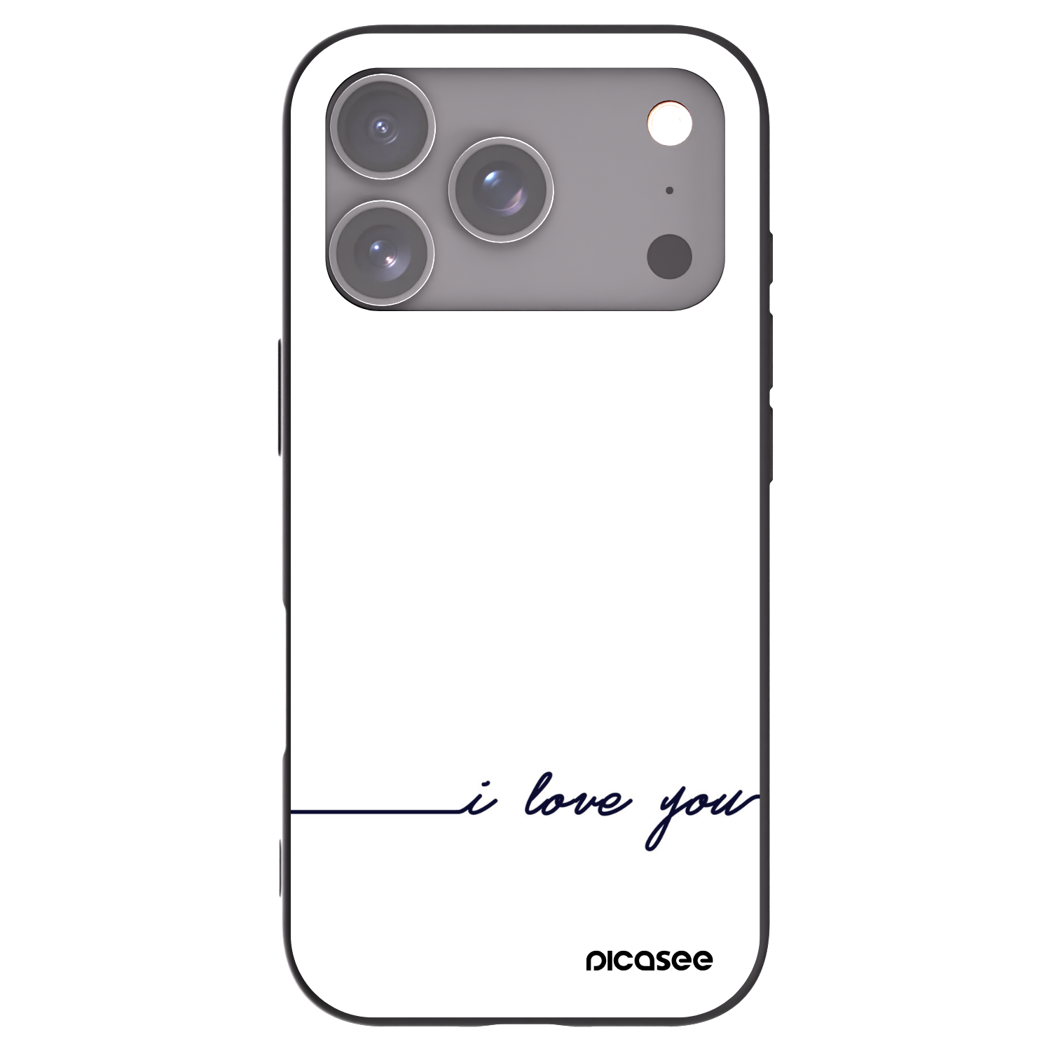 Picasee fekete szilikon tok az alábbi mobiltelefonokra Apple iPhone 17 Pro - I love you