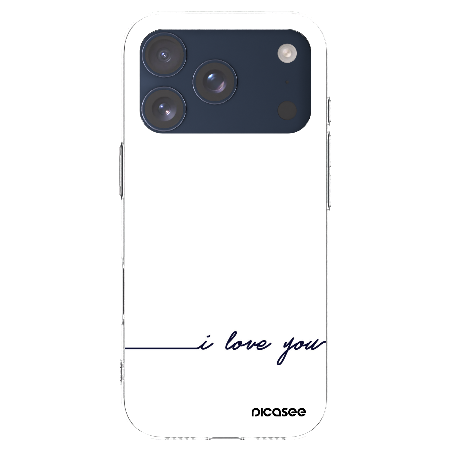 Picasee átlátszó szilikon tok az alábbi mobiltelefonokra Apple iPhone 17 Pro - I love you