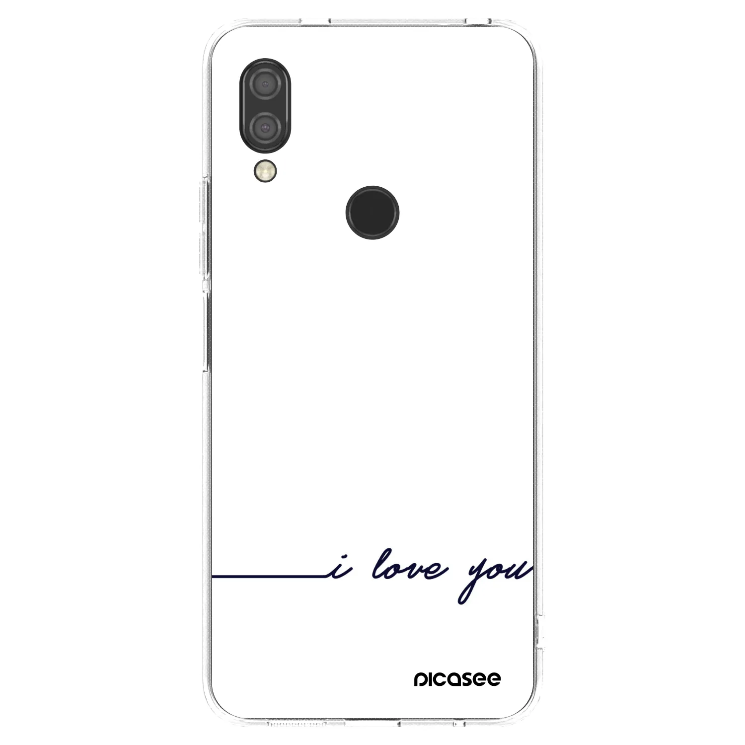 Picasee átlátszó szilikon tok az alábbi mobiltelefonokra Xiaomi Redmi 7 - I love you