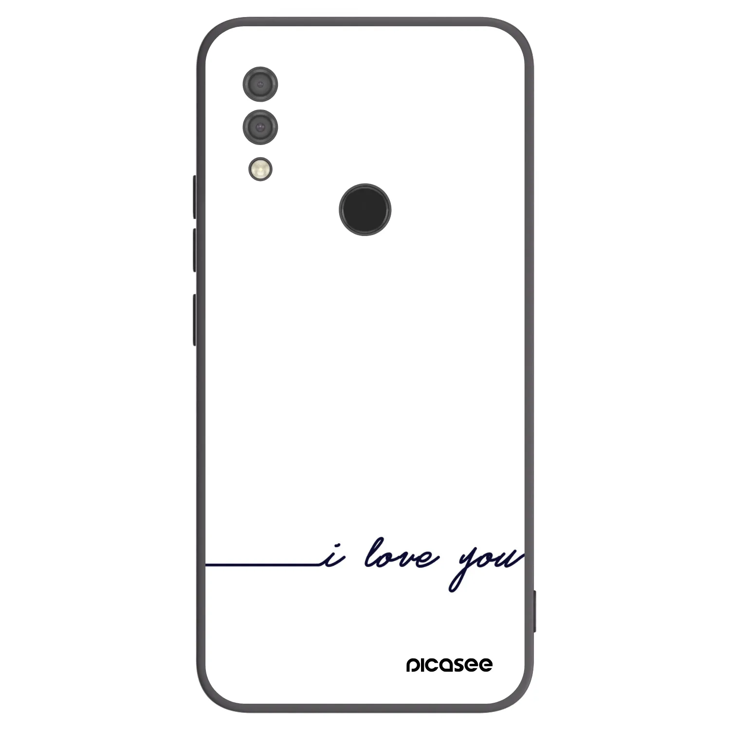Picasee fekete szilikon tok az alábbi mobiltelefonokra Xiaomi Redmi 7 - I love you