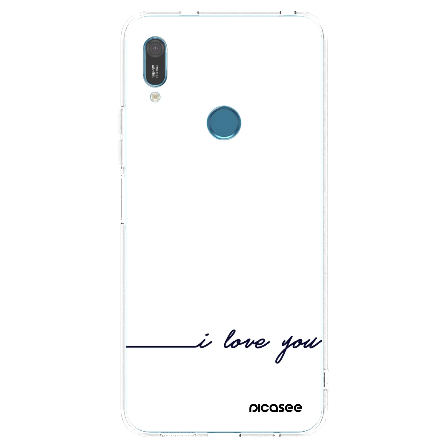 Picasee átlátszó szilikon tok az alábbi mobiltelefonokra Huawei Y6 2019 - I love you