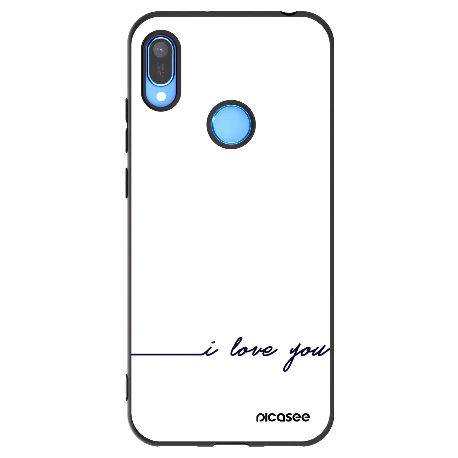 Picasee fekete szilikon tok az alábbi mobiltelefonokra Huawei Y6 2019 - I love you