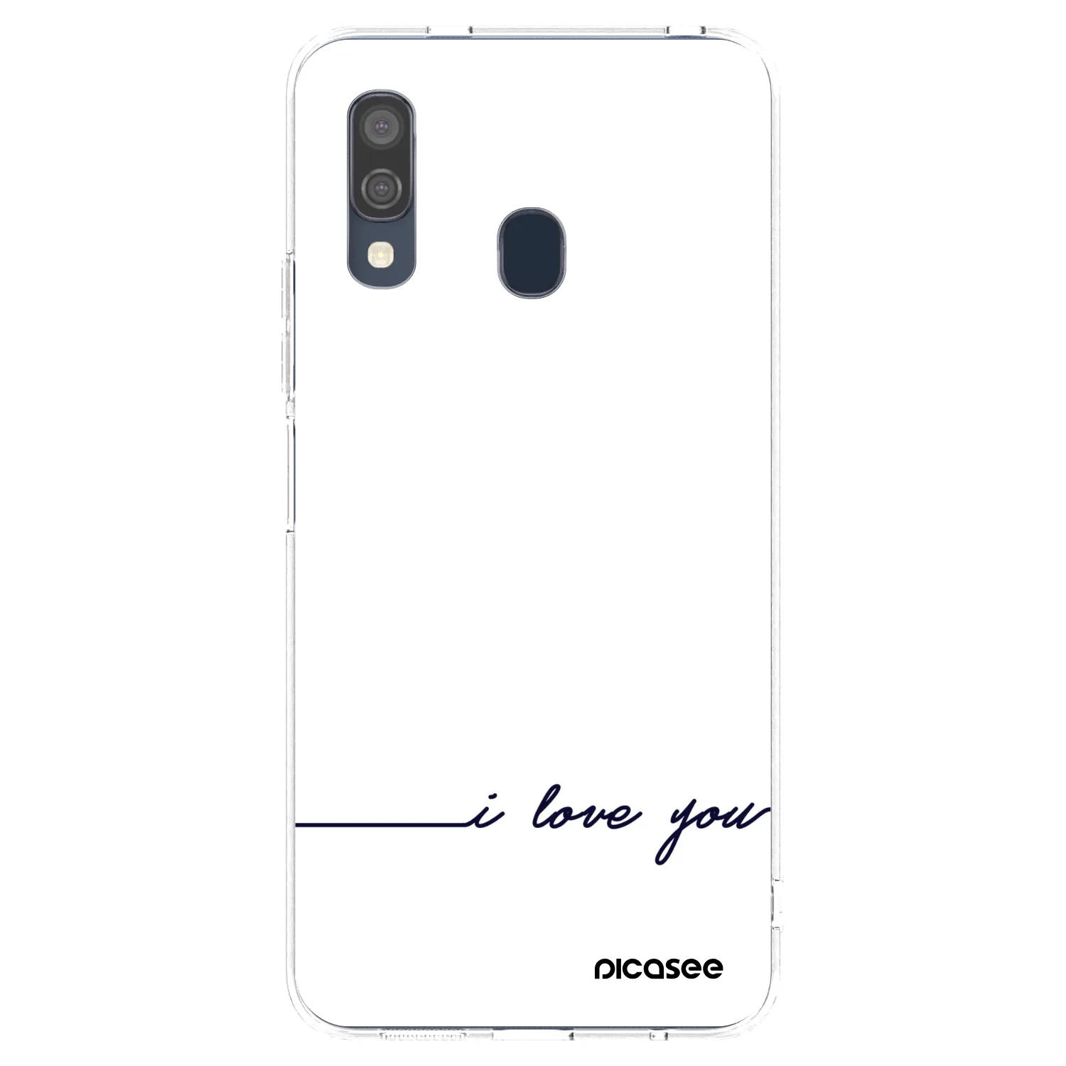 Picasee átlátszó szilikon tok az alábbi mobiltelefonokra Samsung Galaxy A40 A405F - I love you