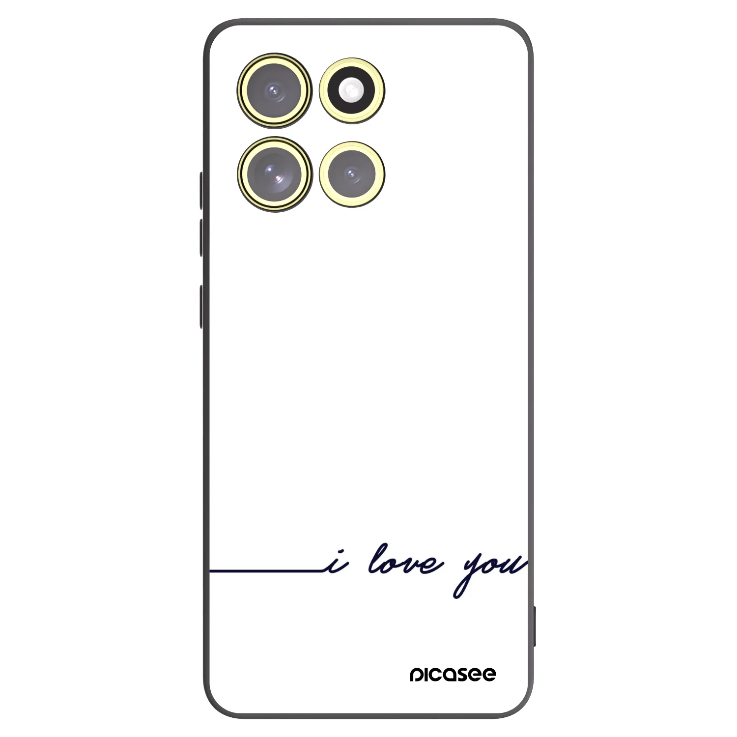 Picasee fekete szilikon tok az alábbi mobiltelefonokra Motorola Moto G86 5G - I love you