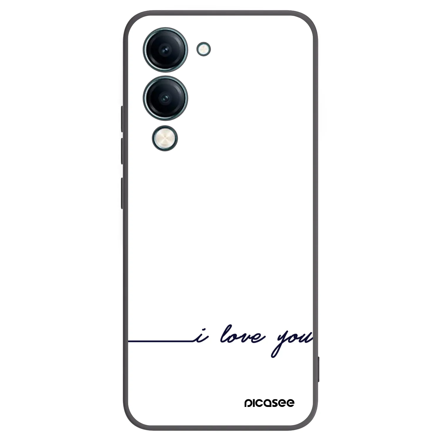Picasee fekete szilikon tok az alábbi mobiltelefonokra Vivo Y29s 5G - I love you