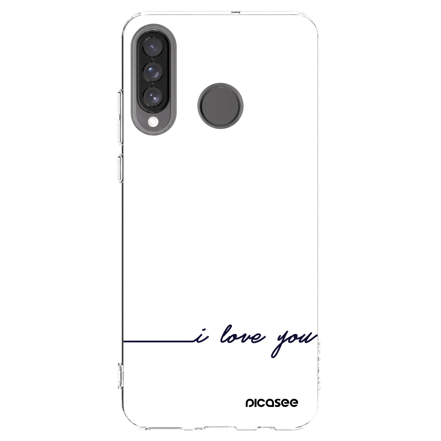 Picasee átlátszó szilikon tok az alábbi mobiltelefonokra Huawei P30 Lite - I love you