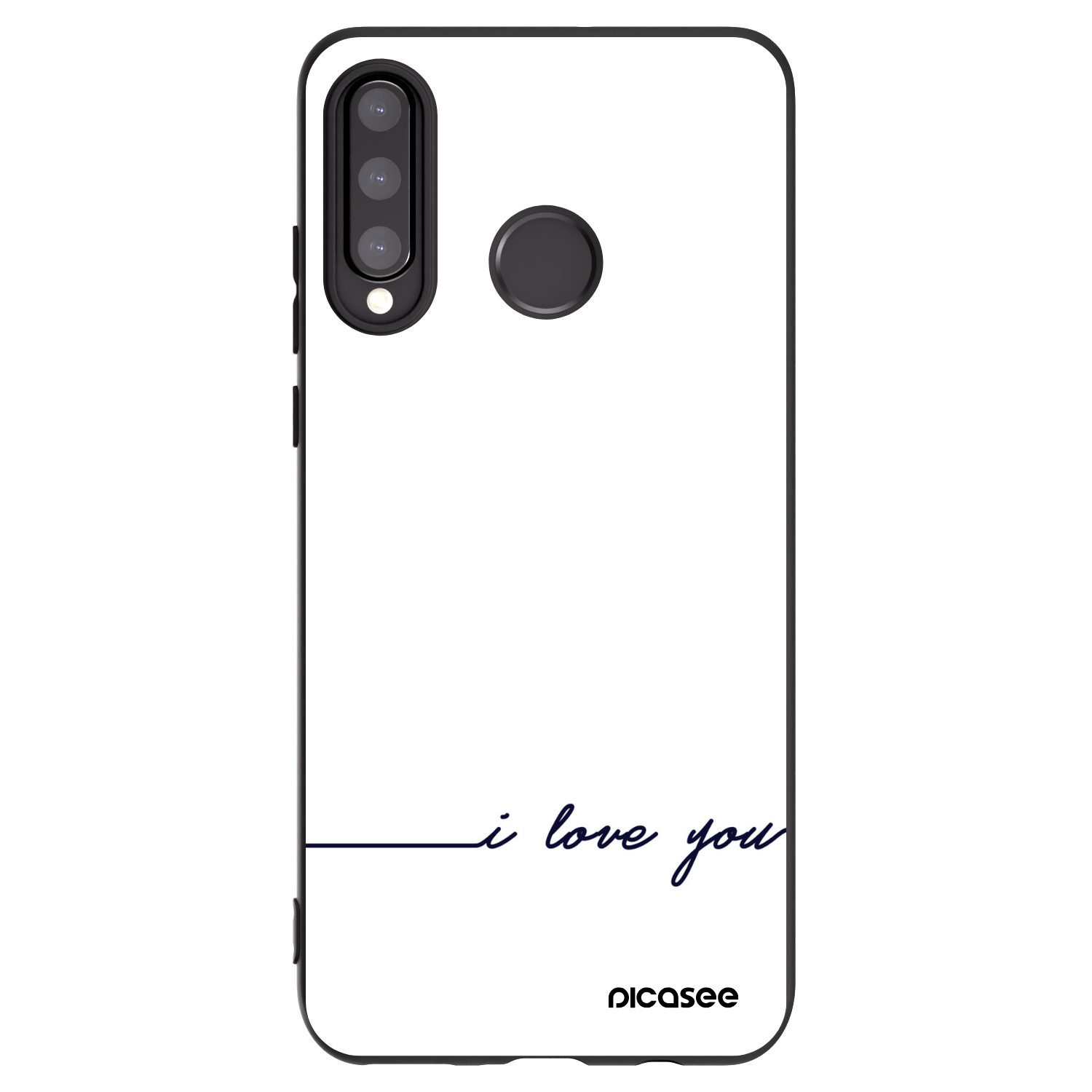 Picasee fekete szilikon tok az alábbi mobiltelefonokra Huawei P30 Lite - I love you