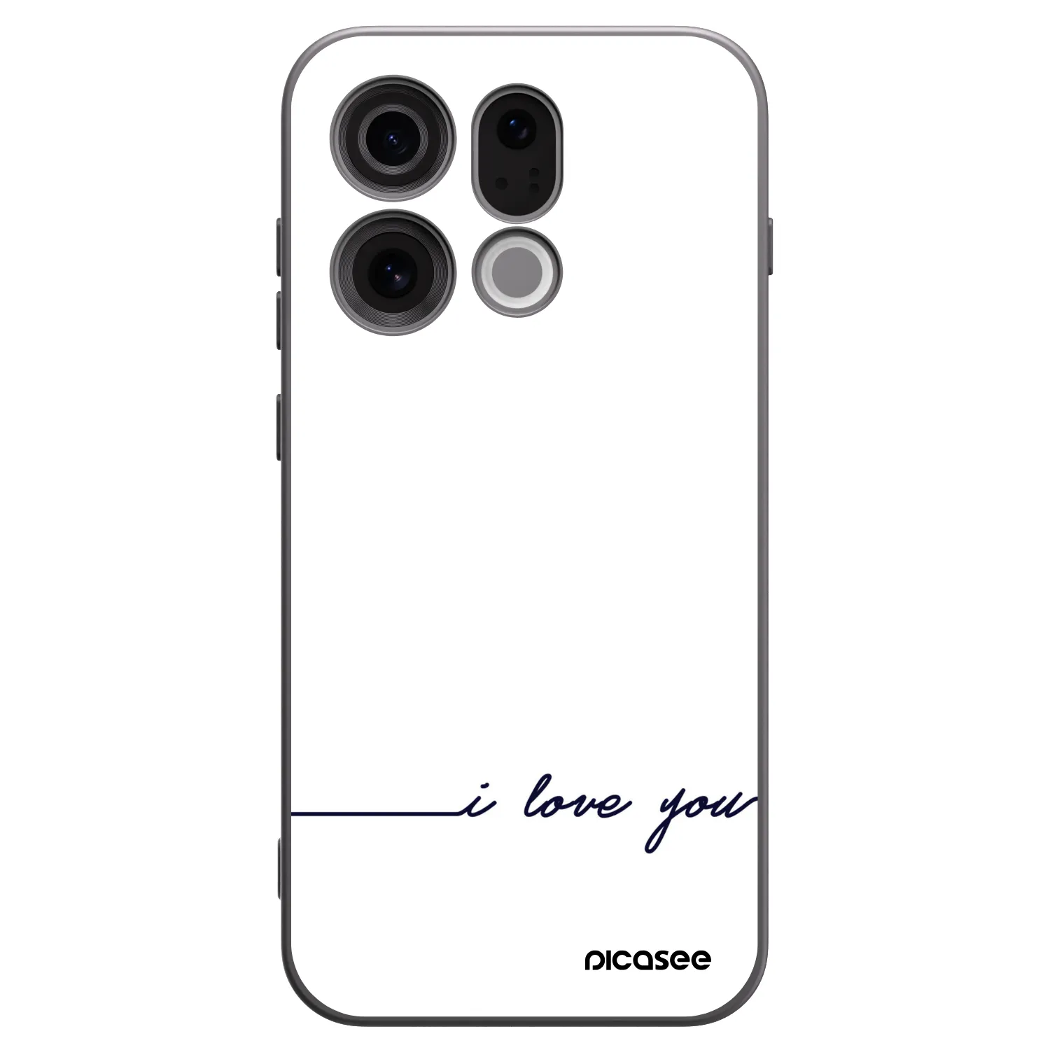 Picasee fekete szilikon tok az alábbi mobiltelefonokra OPPO Find X9 - I love you