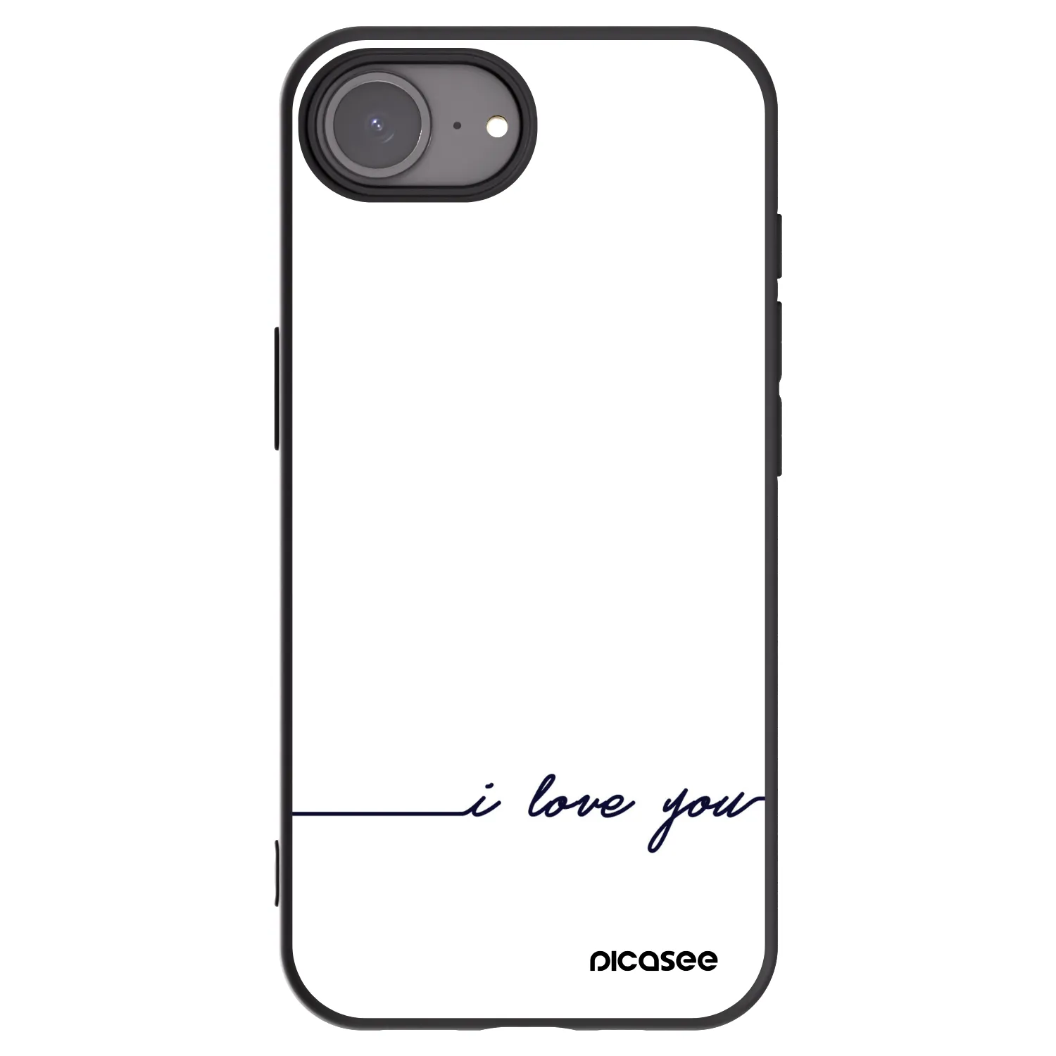 Picasee fekete szilikon tok az alábbi mobiltelefonokra Apple iPhone 17e - I love you