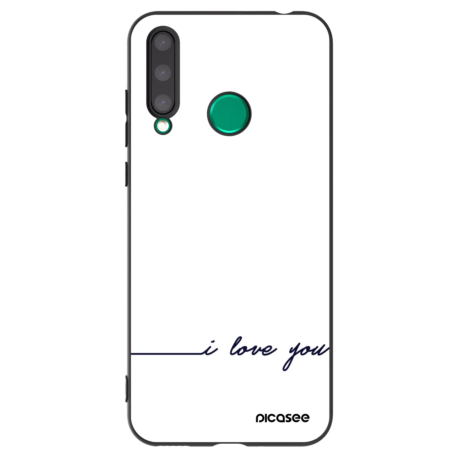 Picasee fekete szilikon tok az alábbi mobiltelefonokra Honor 20 Lite - I love you