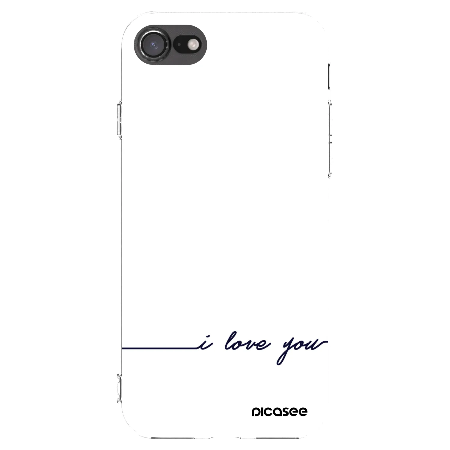 Picasee átlátszó szilikon tok az alábbi mobiltelefonokra Apple iPhone 8 - I love you