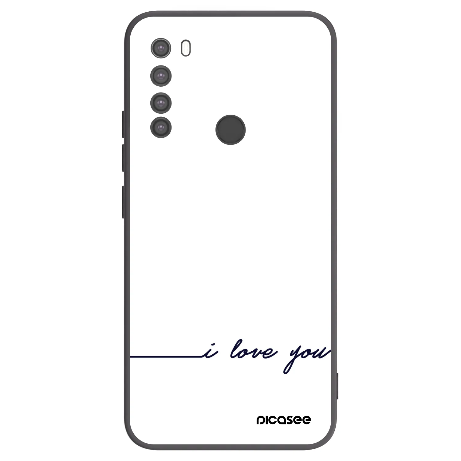 Picasee fekete szilikon tok az alábbi mobiltelefonokra Xiaomi Redmi Note 8 - I love you