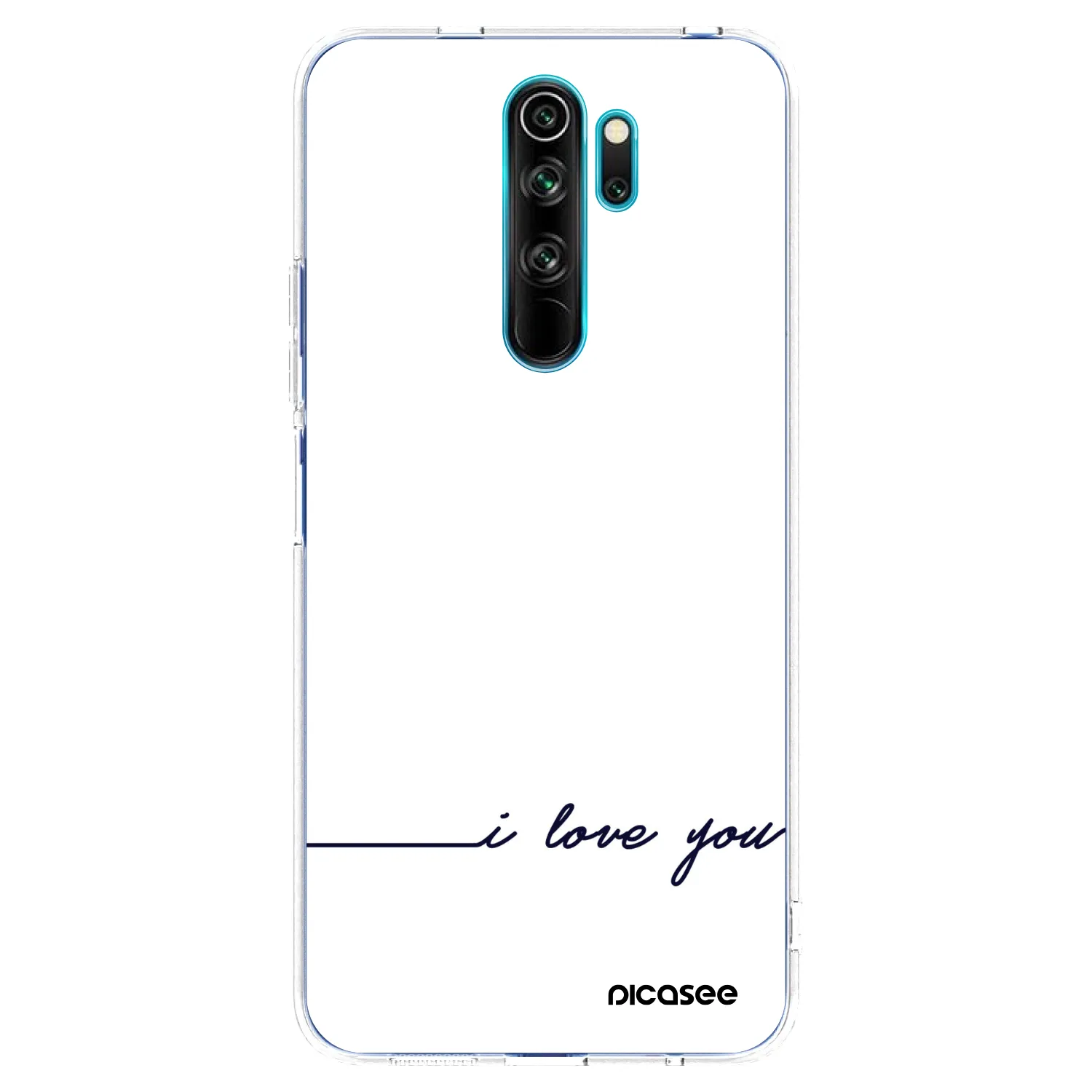 Picasee átlátszó szilikon tok az alábbi mobiltelefonokra Xiaomi Redmi Note 8 Pro - I love you