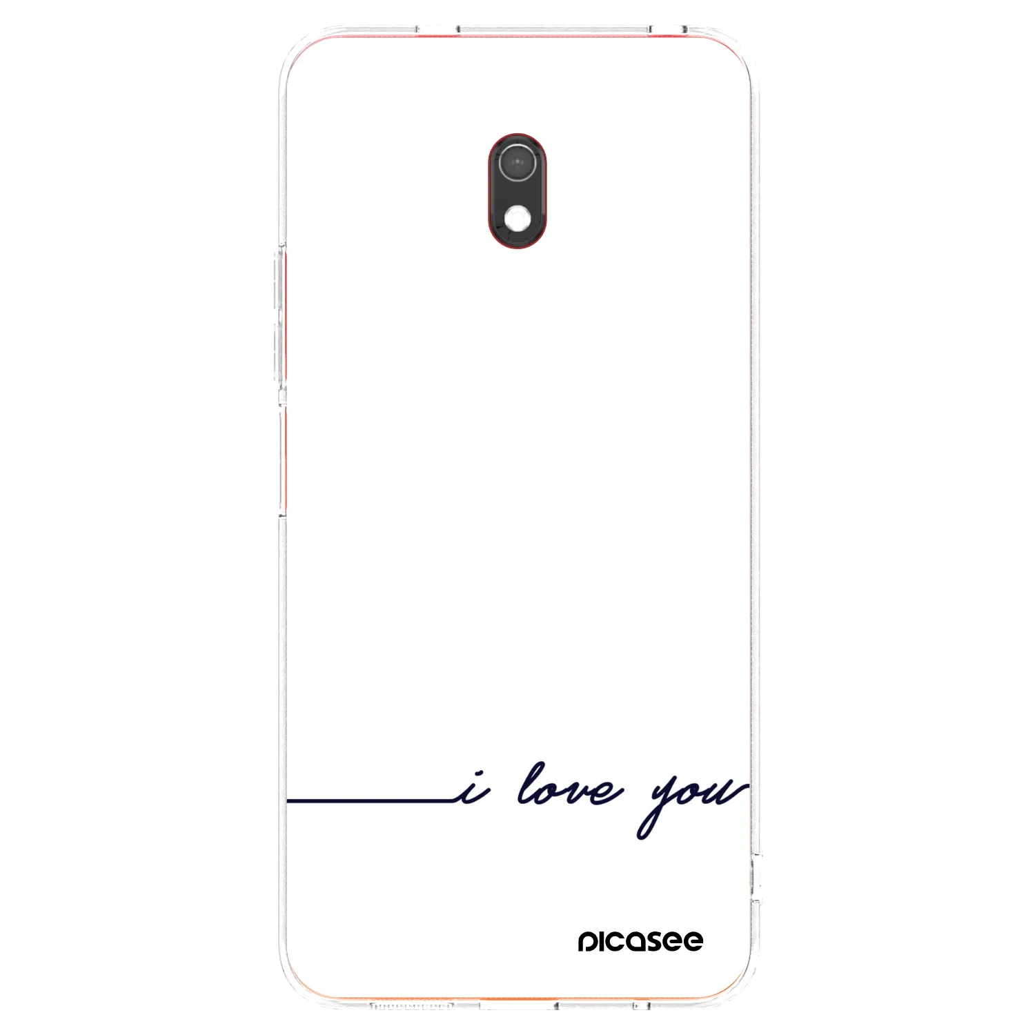 Picasee átlátszó szilikon tok az alábbi mobiltelefonokra Xiaomi Redmi 8A - I love you