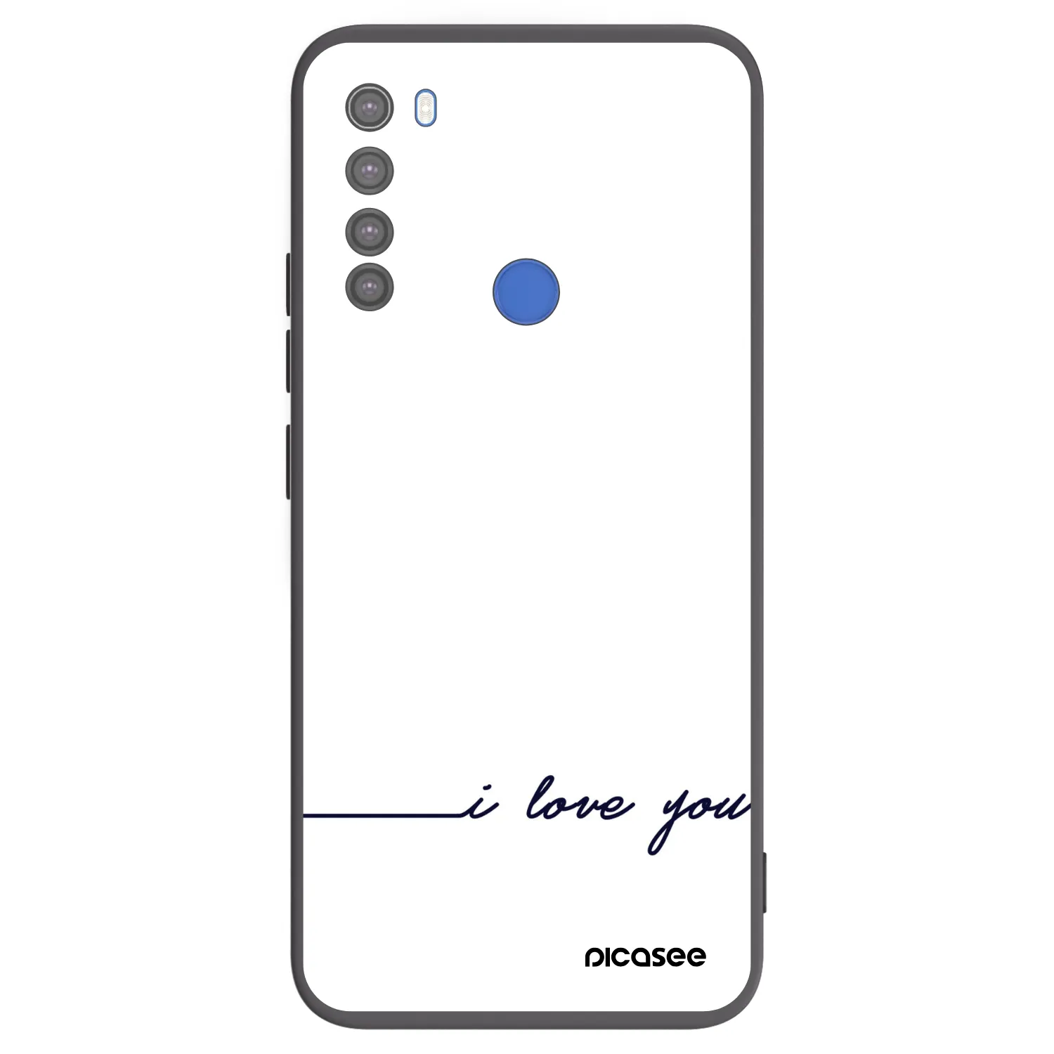Picasee fekete szilikon tok az alábbi mobiltelefonokra Xiaomi Redmi Note 8T - I love you