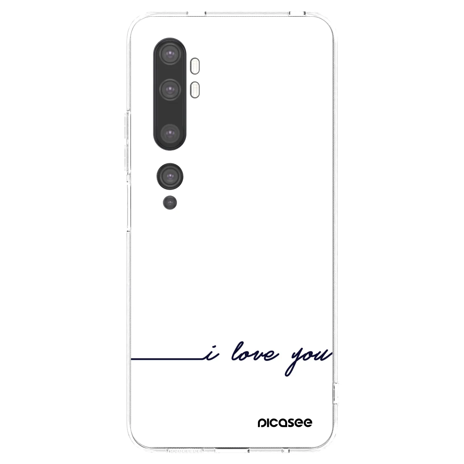 Picasee átlátszó szilikon tok az alábbi mobiltelefonokra Xiaomi Mi Note 10 (Pro) - I love you