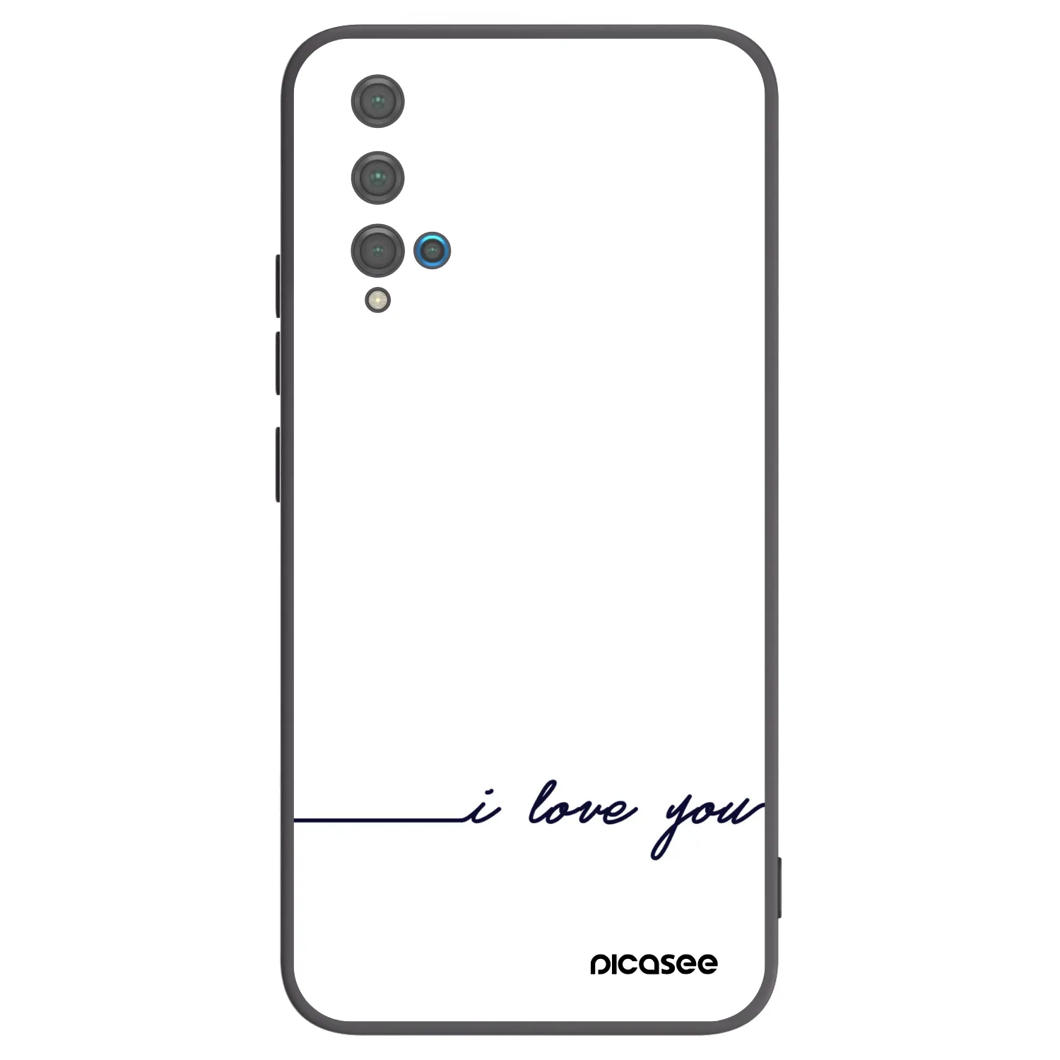 Picasee fekete szilikon tok az alábbi mobiltelefonokra Huawei Nova 5T - I love you