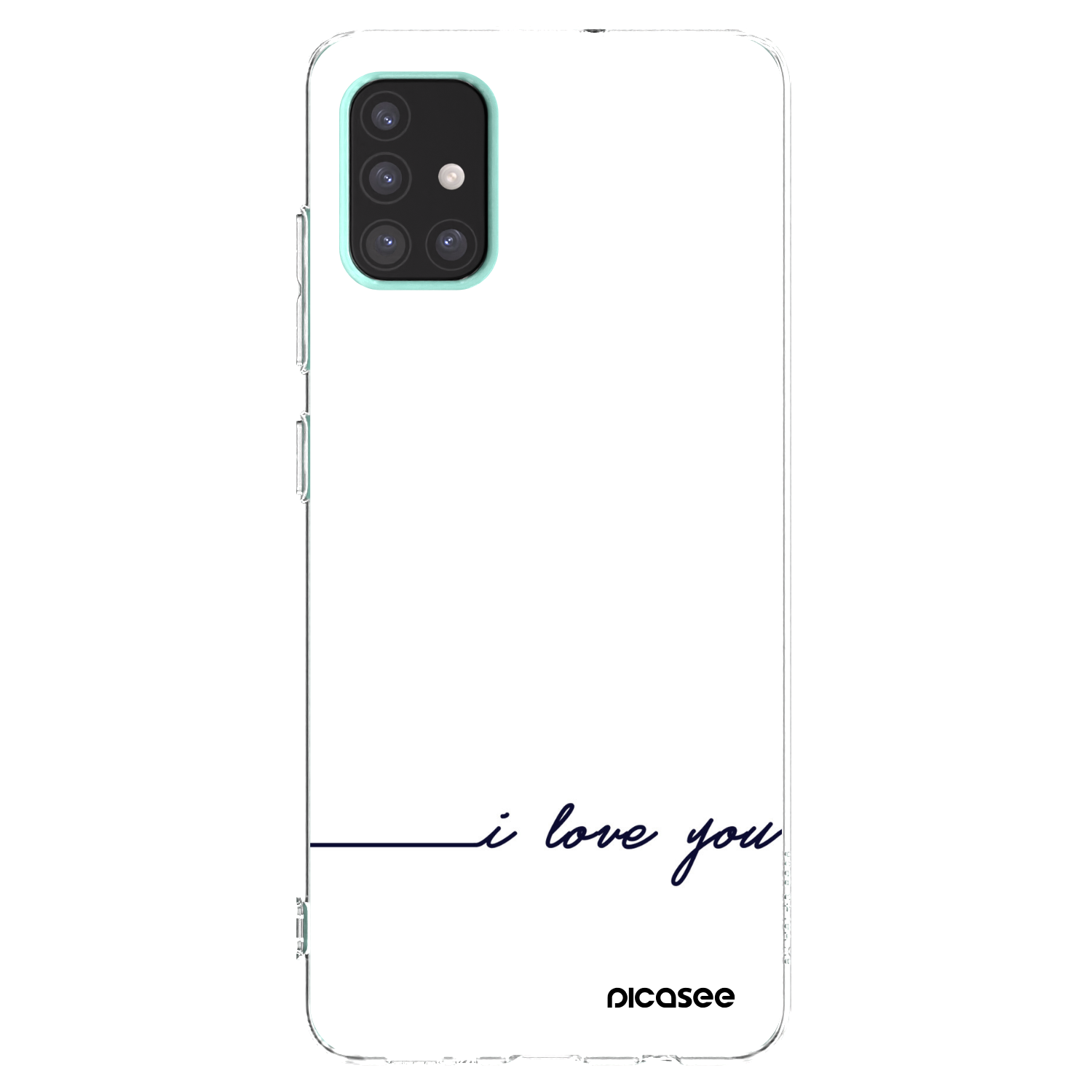 Picasee átlátszó szilikon tok az alábbi mobiltelefonokra Samsung Galaxy A51 A515F - I love you