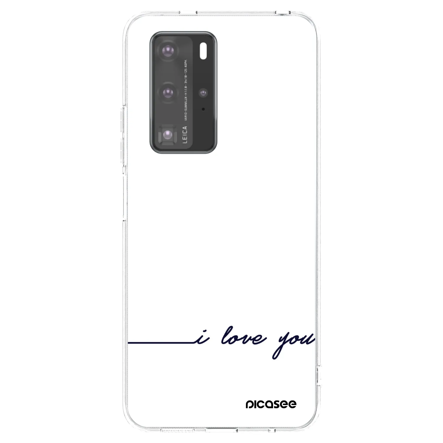 Picasee átlátszó szilikon tok az alábbi mobiltelefonokra Huawei P40 Pro - I love you