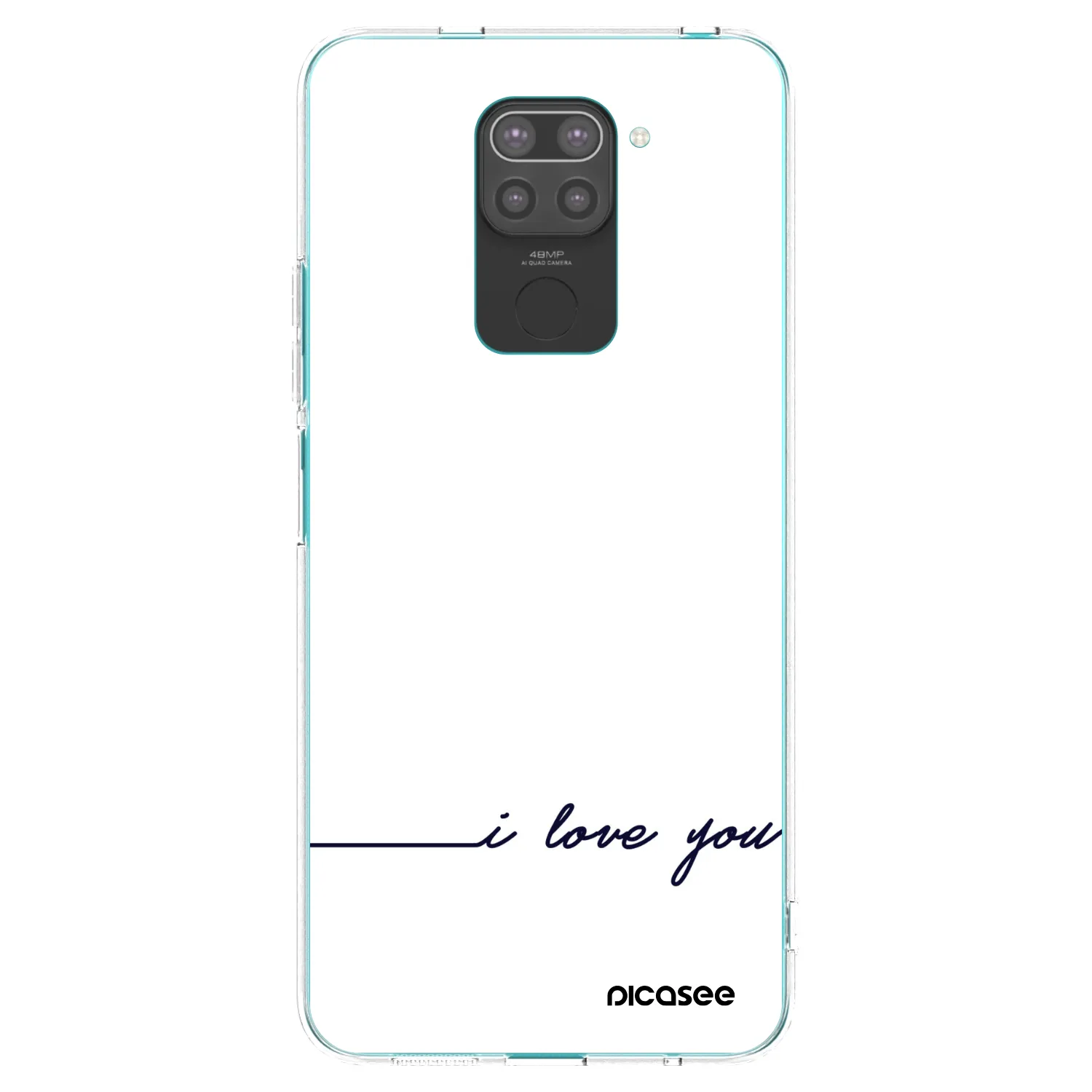 Picasee fekete szilikon tok az alábbi mobiltelefonokra Xiaomi Redmi Note 9 - I love you