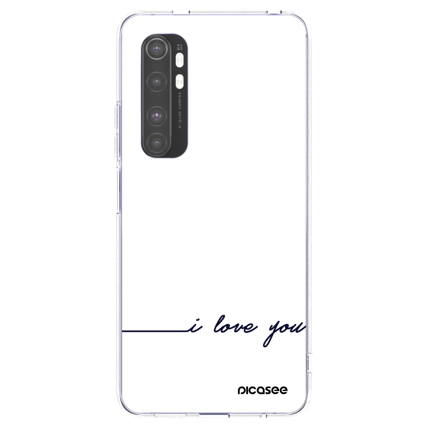 Picasee átlátszó szilikon tok az alábbi mobiltelefonokra Xiaomi Mi Note 10 Lite - I love you