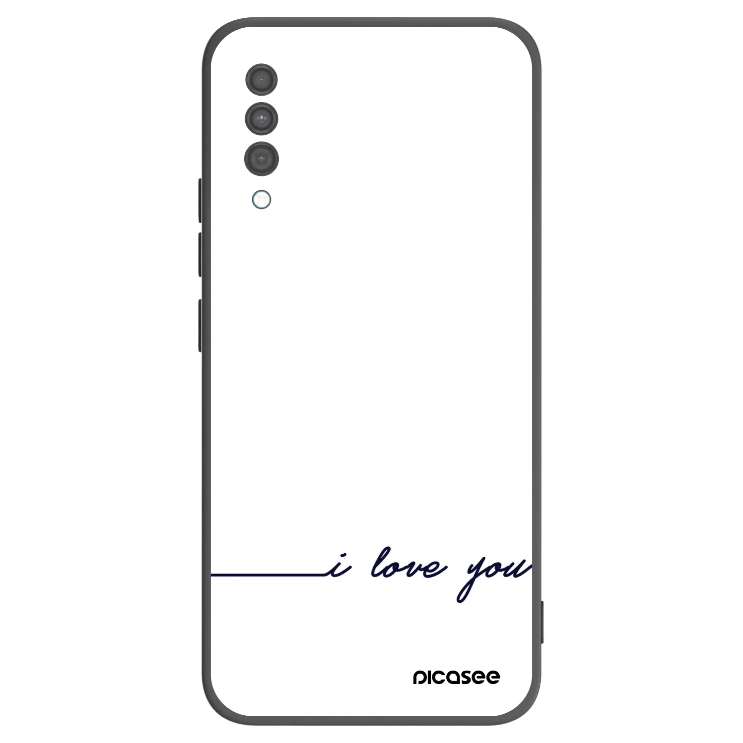 Picasee fekete szilikon tok az alábbi mobiltelefonokra Samsung Galaxy A30s A307F - I love you