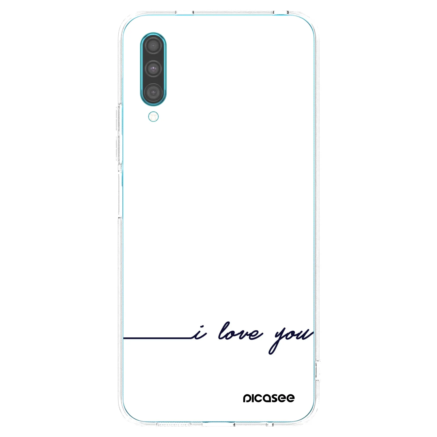 Picasee átlátszó szilikon tok az alábbi mobiltelefonokra Samsung Galaxy A30s A307F - I love you