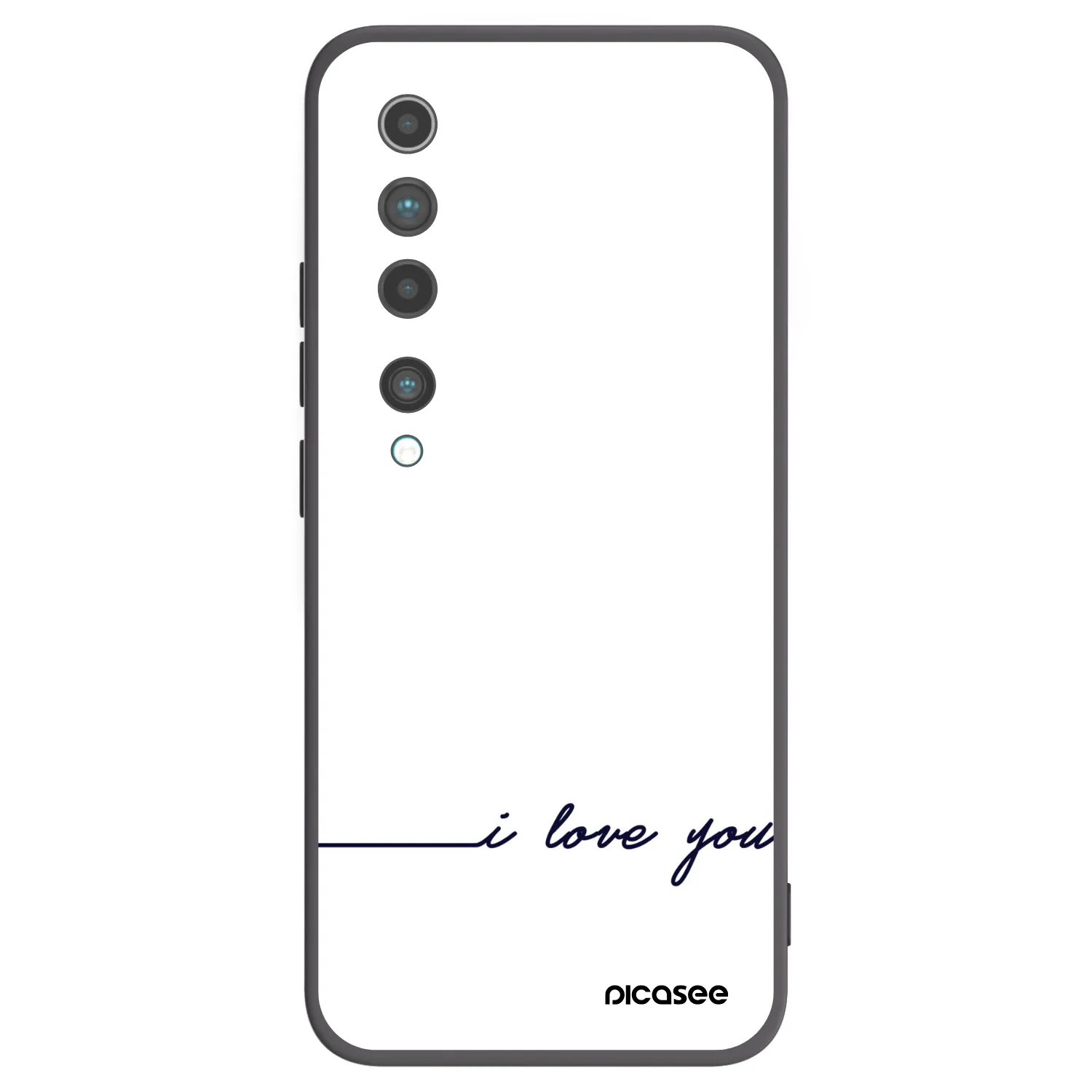 Picasee fekete szilikon tok az alábbi mobiltelefonokra Xiaomi Mi 10 - I love you