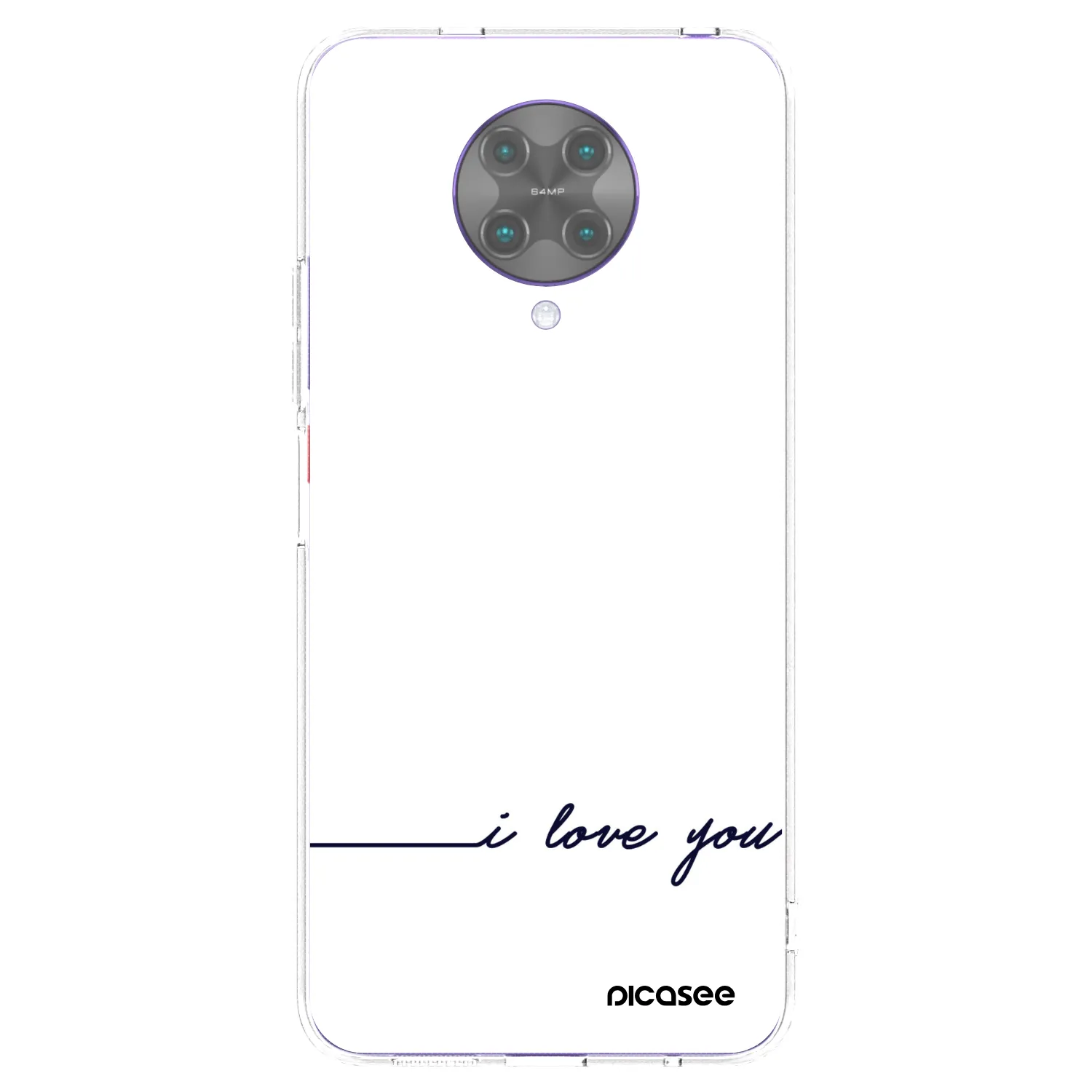 Picasee átlátszó szilikon tok az alábbi mobiltelefonokra Xiaomi Poco F2 Pro - I love you