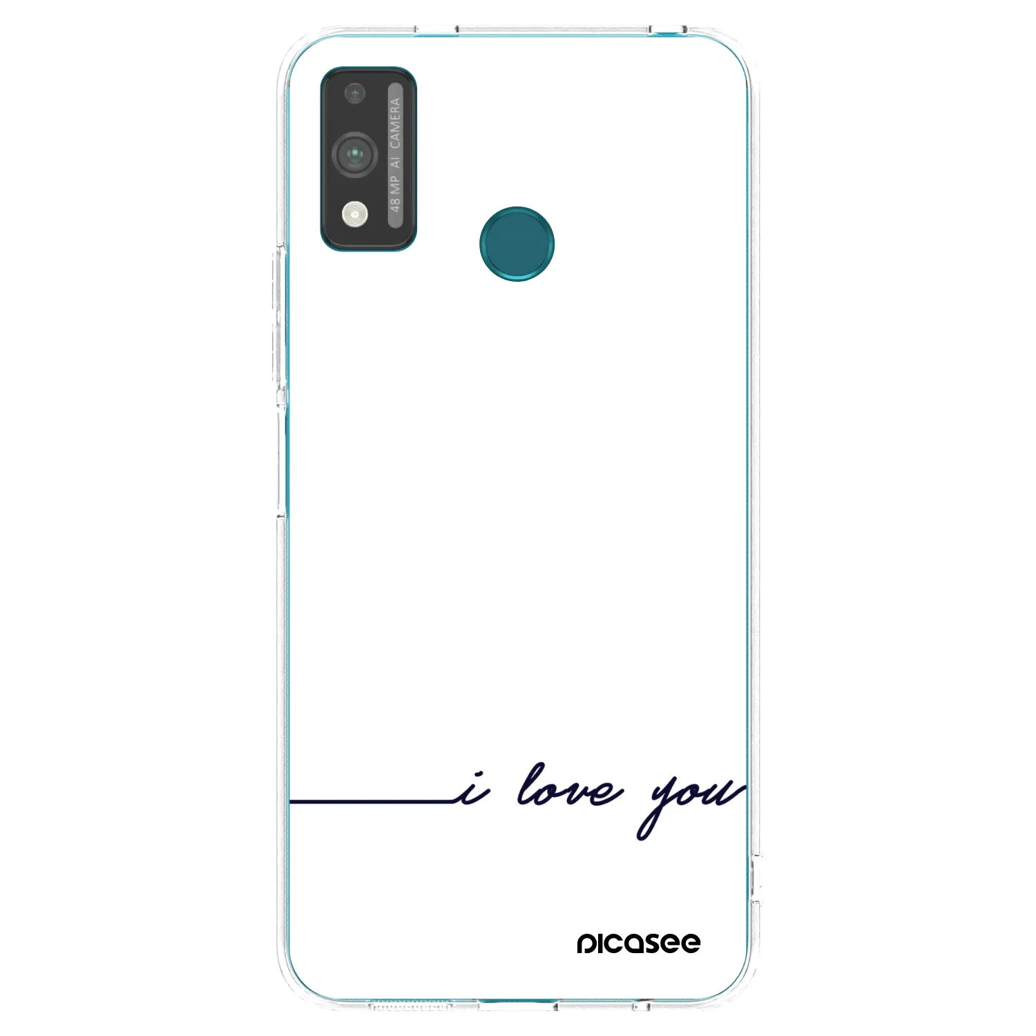 Picasee átlátszó szilikon tok az alábbi mobiltelefonokra Honor 9X Lite - I love you