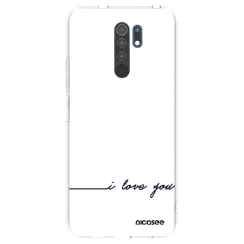 Picasee átlátszó szilikon tok az alábbi mobiltelefonokra Xiaomi Redmi 9 - I love you