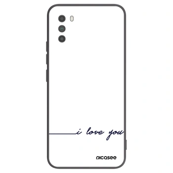 Picasee fekete szilikon tok az alábbi mobiltelefonokra Xiaomi Poco M3 - I love you
