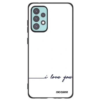 Picasee fekete szilikon tok az alábbi mobiltelefonokra Samsung Galaxy A72 A725F - I love you