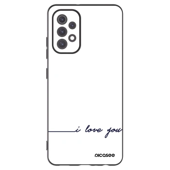 Picasee fekete szilikon tok az alábbi mobiltelefonokra Samsung Galaxy A32 5G A326B - I love you