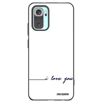 Picasee fekete szilikon tok az alábbi mobiltelefonokra Xiaomi Redmi Note 10 Pro - I love you