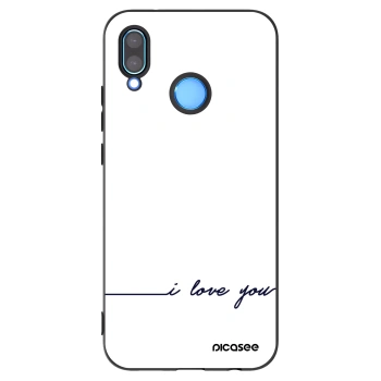 Picasee fekete szilikon tok az alábbi mobiltelefonokra Huawei P20 Lite - I love you